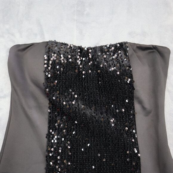 Kimcine Dress Womens M Black Strapless Sequin Design Above the Knee Length - Picture 5 of 11